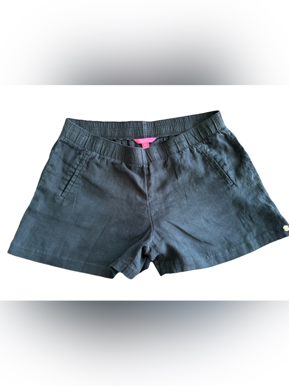EUC LILLY PULITZER SIZE XL LILO LINEN SHORT *ONYX*
